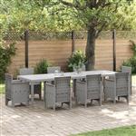 vidaXL Tuinstafel Lichtgrijs 300 x 100 x 73 cm poly rattan