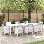 vidaXL Tuinstafel Wit 300 x 100 x 73 cm poly rattan