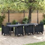vidaXL Tuinstafel Antraciet 300 x 100 x 73 cm poly rattan