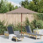 vidaXL Parasol met houten paal 150x200 cm taupe