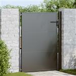 vidaXL Tuinpoort, Tuindeur 105x200 cm Cortenstaal Zwart 100 x 150 cm
