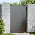 vidaXL Tuinpoort met slot Zwart 105 x 150 cm Poedergecoat staal