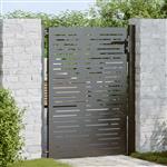 vidaXL Tuinpoort met slot Zwart 85 x 180 cm Gepoedercoat staal
