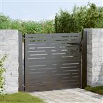 vidaXL Tuinpoort, Tuindeur 105x75 cm Cortenstaal Vierkant Ontwerp