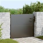 vidaXL Tuinpoort met slot Zwart 105 x 100 cm Poedergecoat staal