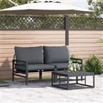 vidaXL Tuin Sofa Set Antraciet Staal