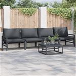 vidaXL Tuin Sofa Set Antraciet Staal