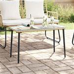 vidaXL Tuinstafel Naturel 80 x 40 x 45.5 cm Poly riet