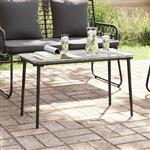 vidaXL Tuinstafel Zwart 80 x 40 x 45 cm poly rattan