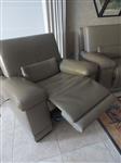 Lederen salon 3-zit en 2x 1-zit. Allen met relax .