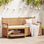 vidaXL Tuinkast Bank Bruin 180 x 60 x 90 cm Massief teakhout