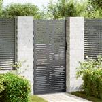 vidaXL Tuinpoort met slot Zwart 105 x 175 cm Poedergecoat staal