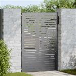 vidaXL Tuinpoort met slot Zwart 105 x 125 cm Poedergecoat staal