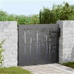 vidaXL Tuinpoort met slot Zwart 105 x 100 cm Poedergecoat staal