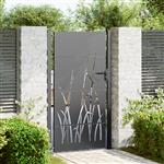vidaXL Tuinpoort met slot Zwart 85 x 180 cm Poedergecoat staal