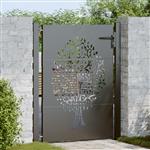 vidaXL Tuinpoort met slot Zwart 85 x 130 cm Poedergecoat staal
