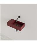 Fontein Gliss Design Nano 36x18x9 cm Zonder Kraangat Links Mat Wijn Rood