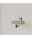 Fontein Gliss Design Nano 36x18x9 cm 1 Kraangat Rechts Cappuccino