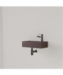Fontein Gliss Design Nano 36x18x9 cm 1 Kraangat Rechts Choco Bruin