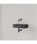 Fontein Gliss Design Nano 36x18x9 cm Zonder Kraangat Rechts Mat Zwart