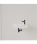 Fontein Gliss Design Nano 36x18x9 cm 1 Kraangat Rechts Hooglans Wit