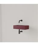 Fontein Gliss Design Nano 36x18x9 cm Zonder Kraangat Rechts Mat Wijn Rood