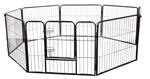 Puppyren Robuust 8Delig Zwart Medium 79x80cm  