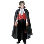 Halloween Kostuum Zwart Rood Jongen Dracula