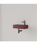 Fontein Gliss Design Nano 36x18x9 cm 1 Kraangat Rechts Mat Wijn Rood