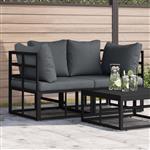 vidaXL Buitenmeubilair 2 Stuk Zwart en Anthraciet 71,5 x 71,5 x 71 cm