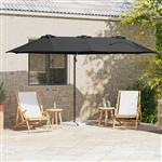 vidaXL Tuin Cantilever Parasol Zwart 372 x 198 x 243 cm