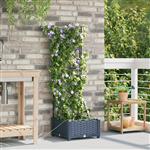 vidaXL Tuinplantbakken Grijs 40 x 40 x 126 cm Staal