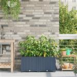 vidaXL Tuinplantbakken Grijs 80 x 40 x 37.5 cm Staal