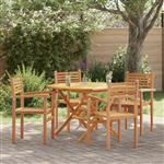 vidaXL Tuinstapelstoelen 4 pcs Bruin 55.5 x 55.5 x 90 cm
