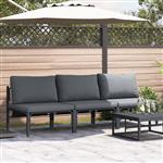 vidaXL Buitenmeubilair 3 Stuk Antraciet 80 x 80 x 71 cm Staal