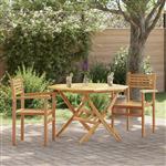 vidaXL Tuinstapelstoelen 2 pcs Bruin 55.5 x 55.5 x 90 cm