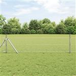 vidaXL Zeskantig hekwerk Zilver 0.8 x 25 m Gegalvaniseerd staal