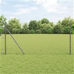 vidaXL Zeskantig hekwerk Grijs 1 x 100 m Staal