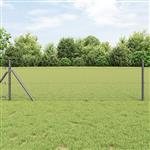 vidaXL Zeskantig hekwerk Grijs 0,5 x 50 m Staal
