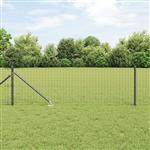 vidaXL Hekpalen 7 pcs Grijs Ø32mm 120 cm Gegalvaniseerd staal