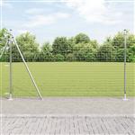 vidaXL Hekpalen 13 pcs Zilver Ø32mm 160 cm Gegalvaniseerd staal