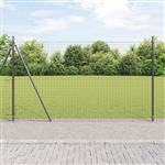 vidaXL Hekpalen 7 pcs Grijs Ø32mm 160 cm Gegalvaniseerd staal