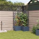 vidaXL Tuinplantbakken Grijs 80 x 80 x 142 cm Staal