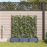 vidaXL Tuinplantbakken Grijs 120 x 40 x 126 cm Staal