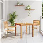 vidaXL Tuin Eetset 3 pcs Beige Poly riet