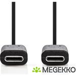 Nedis USB-Kabel USB 3.2 Gen 1 USB-C Male-Male 60 W 4K 60Hz 5 Gbps