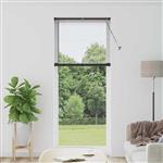 vidaXL Raamblind met gordijnen Zwart Aluminium