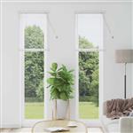 vidaXL Raamblind met gordijnen Wit Aluminium