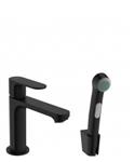 Hansgrohe Rebris S ééngreeps wastafelmengkraan 110 met bidette handdouche en doucheslang 160 cm zond