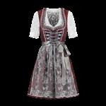 Rood Zilveren Dirndl Jurk Oktoberfest 2 delig